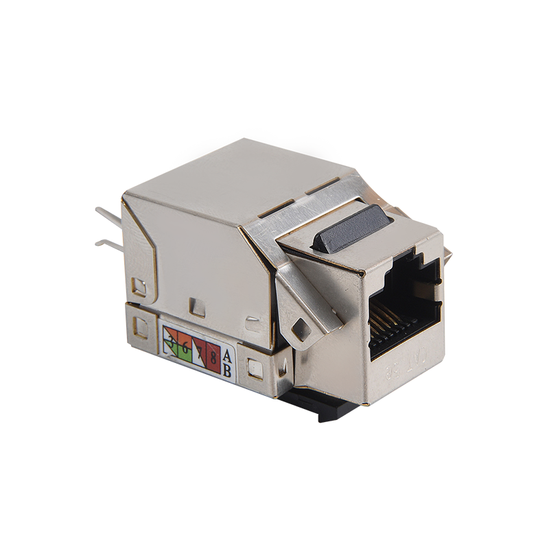SMT-1013H8C6-FTP-skyddad 90 graders CAT6 Keystone Jack 110 IDC