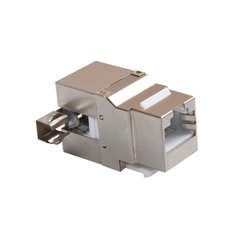 SMT-1016D8C6-FTP 180 graders skärmad CAT6A Keystone Jack 110 & Krone IDC