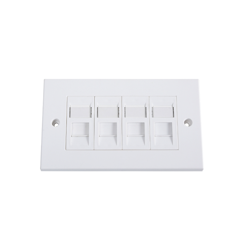 SMT-4306-140P-4P Two Gang Flat Frame UK Type Faceplate